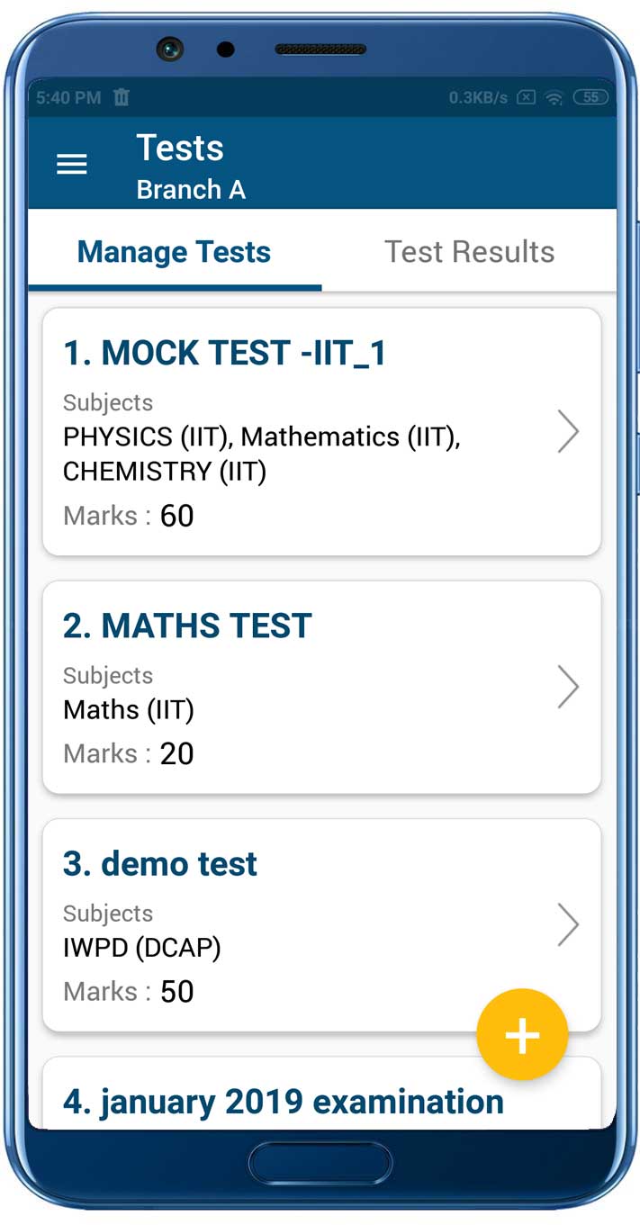 Manage Test
