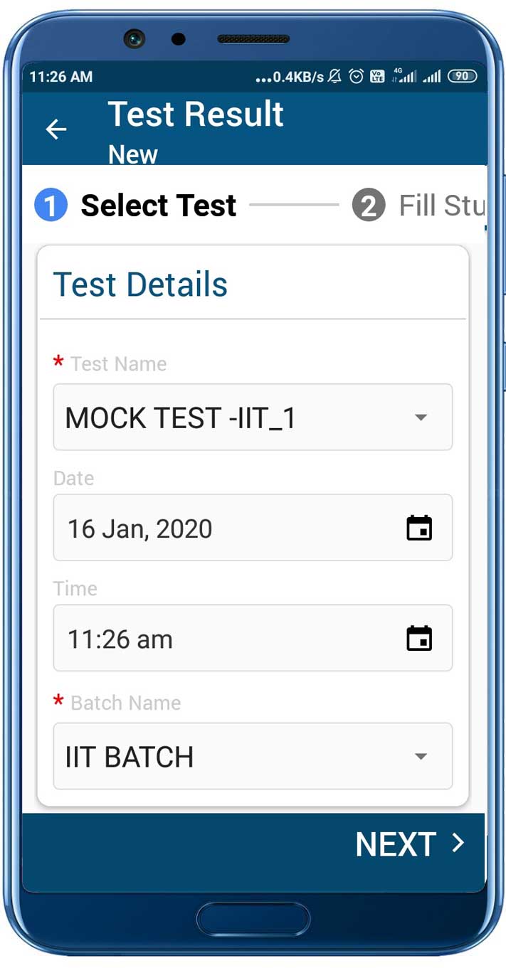 Add Test Result