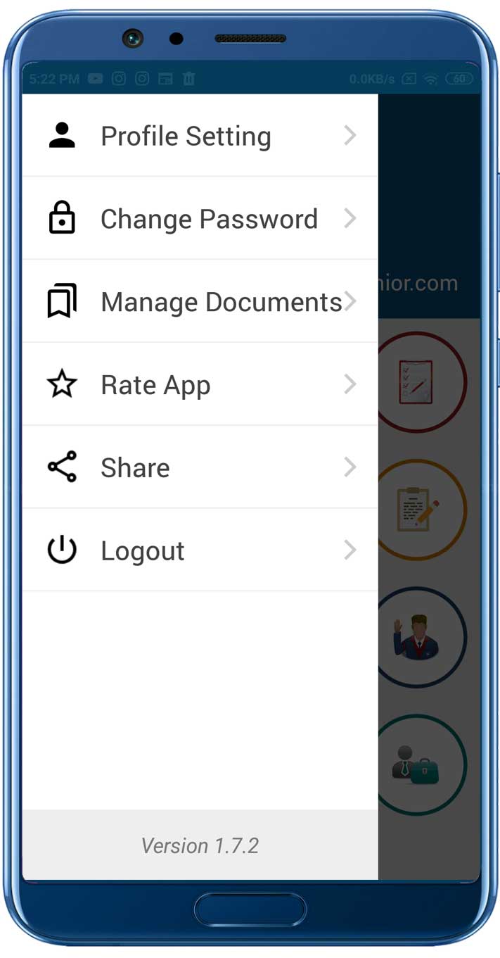 Left Menu Bar